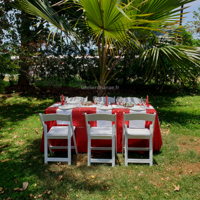 Nappe en Sequin Rouge