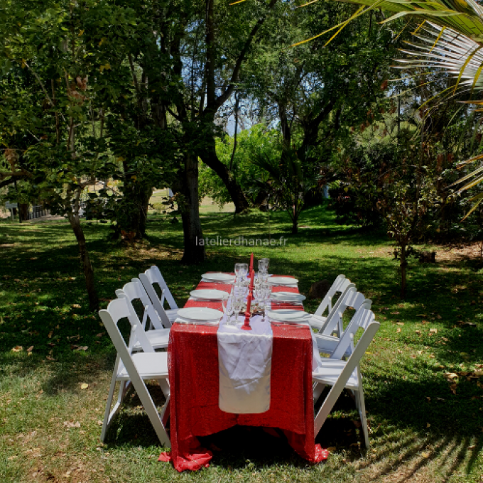 Nappe en Sequin Rouge