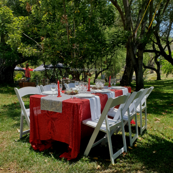 Nappe en Sequin Rouge