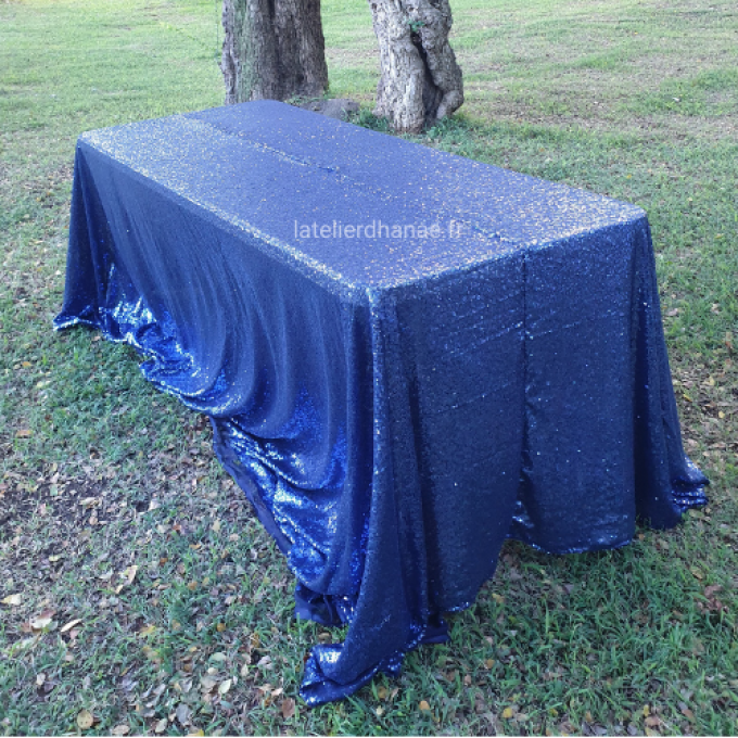 Nappe en Sequin Bleu Marine / Navy