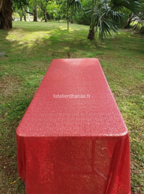 Nappe en Sequin Rouge