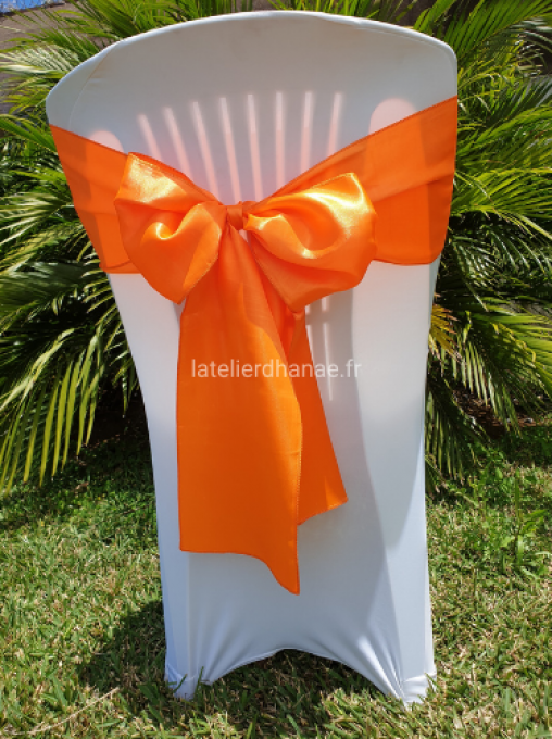Nœud de chaise satin Orange